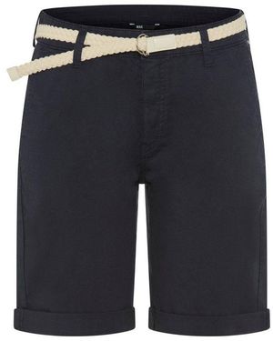 M·a·c Chinoshorts Chino Shorts Belt Inklusive Flecht- Gürtel - Blau