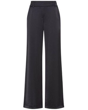 Brax 5-Pocket-Hose Style Maine Fluid Satin: Palazzohose Im Wide Leg - Blau
