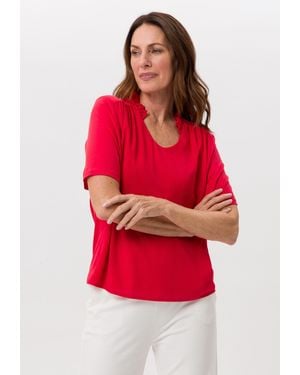 FRANK WALDER Blusenshirt mit romantischen Touch - Rot