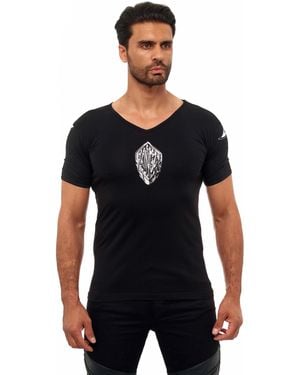 KINGZ T-Shirt mit ausgefallenem Adler-Print - Schwarz