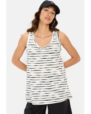 Camel Active Tanktop mit Streifenmuster - Weiß