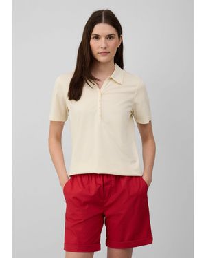S.oliver Kurzarmshirt Jersey-Polo mit Knopfleiste - Rot