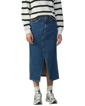 QS Jeansrock Mit Schlitz - Blau