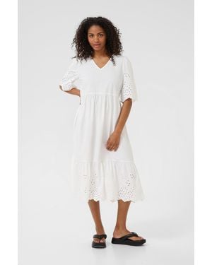 Kaffe Blusenkleid Kleid KAlouisa - Weiß