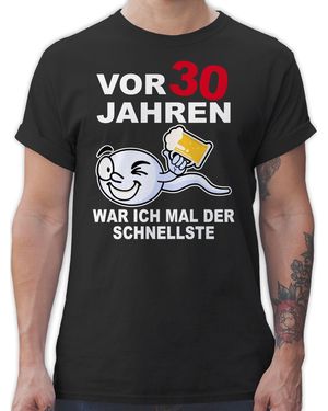Shirtracer T-Shirt Vor Jahren war ich mal der schnellste - Schwarz