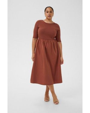 Kaffe Strickkleid Kleid Kckristi Große Größen - Rot