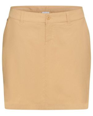 Columbia Hosenrock Leslie Falls Ii Skort Sportlicher Stil, Ca. Mitte Oberschenkel, Aus Polyester Und Elasthan - Natur