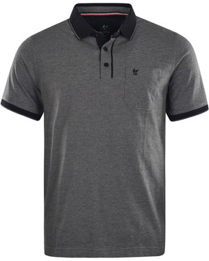 Hajo Jacquard-Poloshirt - Grau