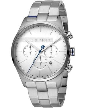 Esprit , ES1G053M0045 Chronograph Uhr uhr Edelstahl Datum silber - Grau