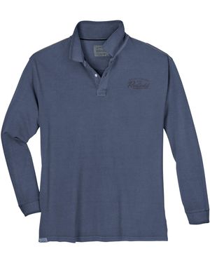 Redfield Poloshirt Übergrößen Langarm-Polo Vintage denimblau