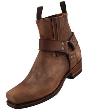 Sendra 8286-Mad Dog Tang Lavado-Nos Stiefelette - Braun