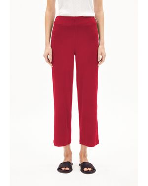 ARMEDANGELS NIANAA Ripp-Jerseyhose aus Bio-Baumwoll Mix Slim Fit - Rot