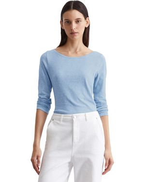 Marc O' Polo Langarmshirt aus Slub Jersey - Blau