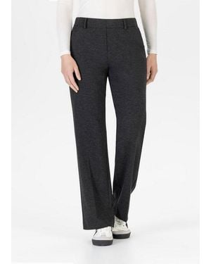 SteHmann Jerseyhose Fenja2-780 Im Straight Fit, Mit Bügelfalte - Grau