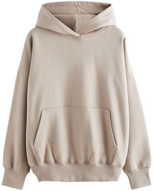 Next Kapuzensweatshirt Längeres, weiches Relaxed Fit Oversized Hoodie (1-tlg) - Natur