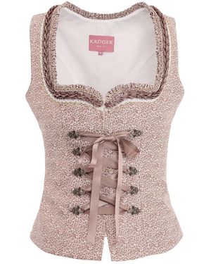 KRÜGER Trachtenbluse 414767 (1-tlg) - Pink