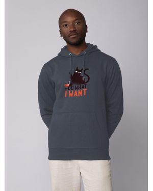 wat? Apparel Wat? Apparel Hoodie Cat - Blau