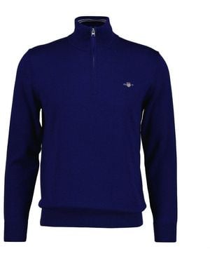 GANT Sweatshirt Herren Strickpullover Baumwolle - Blau