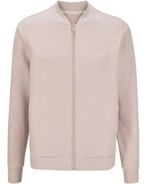 John Devin Sweatjacke aus Struktur-Qualität - Pink