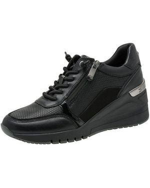 Marco Tozzi Mt Feel Me, Mt Rem Sock Mit Absatz Keilabsatz Sneaker - Schwarz