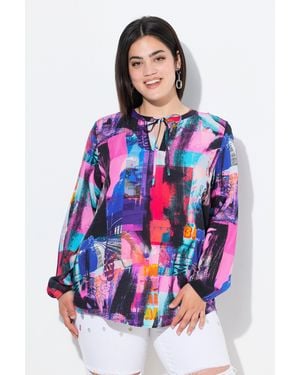 Angel of Style Druckbluse Bluse A-Linie Alloverdruck - Weiß