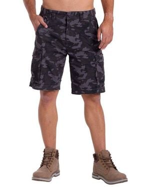 Blauer Cargobermudas Herren Heer Camouflage Cargo Shorts Baumwolle Combat Arbeitskleidung 6 Cargotasche - Schwarz