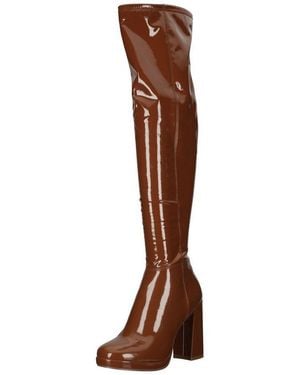 Steve Madden Stiefel Lederimitat Overkneestiefel - Braun