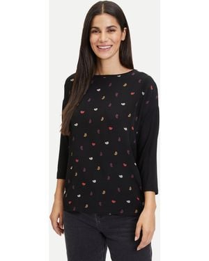 Tamaris 3/4-Arm-Shirt mit Markenlabel von - Schwarz