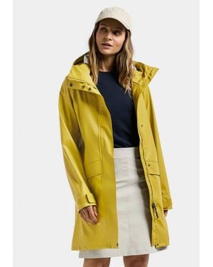 Didriksons Regenmantel Elly Parka Galon Mit Kapuze Mit Taschen - Gelb