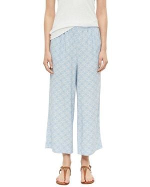 S.oliver Stoffhose Sommerhose Mit Allover-Muster - Blau
