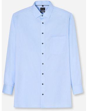 Olymp Langarmhemd Big & Tall New Kentkragen, Comfort Fit - Blau