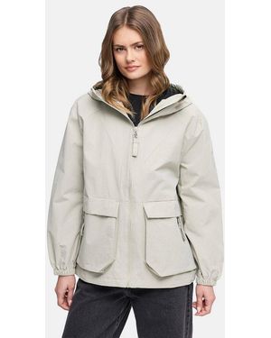Navahoo Outdoorjacke Donnerwetter 14 Wasserdichte Übergangsjacke Mit Kapuze - Natur