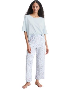 Marc O' Polo 7/8-Hose On the move mit lockerem Fit, elastischem Bund und Eingriffstaschen - Blau