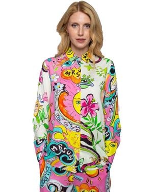 Emily Van Den Bergh Hemdbluse pink comic - Grün