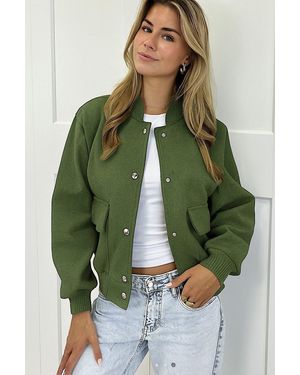 Worldclassca Bomberjacke Trench Jacke Übergangsjacke College Blouson - Grün