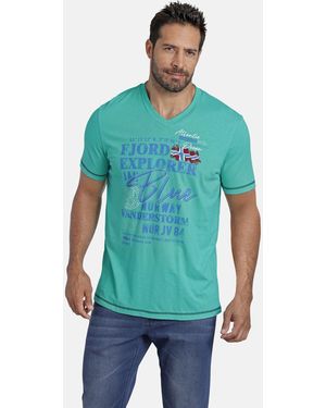 Jan Vanderstorm T-Shirt NORDGER aus reiner Baumwolle - Blau