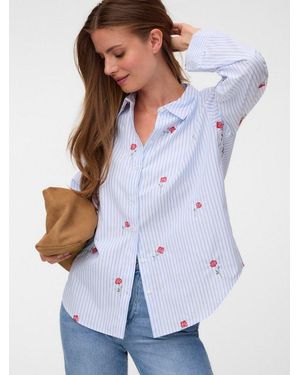 Vero Moda Hemdbluse Vmtira Ls Shirt Wvn Materialmix - Weiß