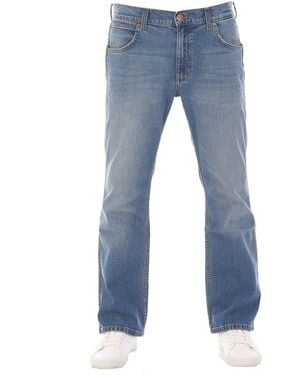 Wrangler Bootcut-Jeans Jeanshose Jacksville Boot Cut Denim Hose mit Stretch - Blau