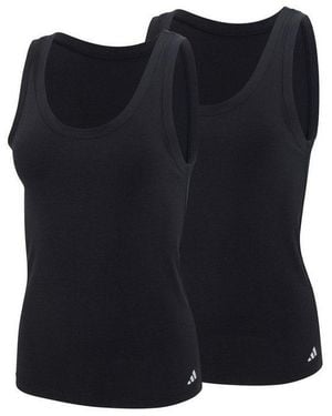 adidas Tanktop Sport Active Modal Comfort (2Er Pack) Mit Rundhalsausschnitt - Schwarz