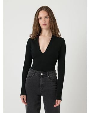 Y.A.S Y.A. Langarmbody YASCLAIR LS BODY S. - Schwarz