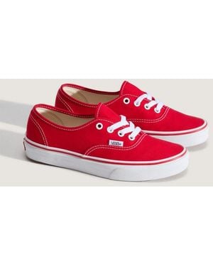 Vans Ua Authentic Sneaker Aus Textilem Canvas-Material - Rot