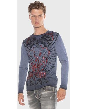 Cipo & Baxx T-Shirt Sweatshirts - Blau