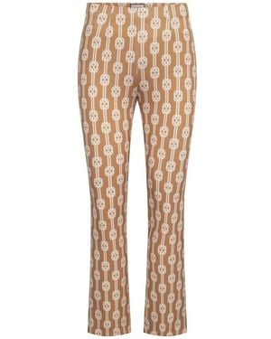 Seductive Marlene-Hose Cindy Beige gemustert - Natur