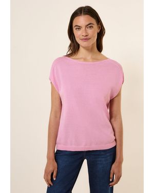 Cecil Strickpullover ärmellos, mit Viskose - Pink