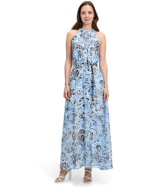 BETTY&CO & Betty & Co Chiffonkleid ohne Arm Nahtführung - Blau