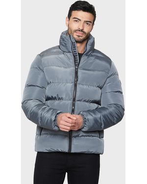 Threadbare Steppjacke Funnelweb (1-St) im klassischen Design - Blau