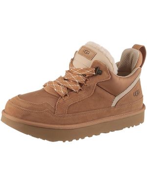 UGG M Lowmel Sneaker Halbschuh, Schnürschuh Mit Gepolstertem Schaftrand - Braun