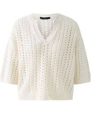 Ouí Wollpullover Pullover 1052 - Weiß