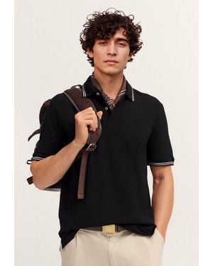 Bugatti Poloshirt Modern Fit Aus Reiner Baumwolle - Schwarz