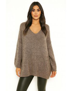 Worldclassca Longpullover Oversize Strickpulllover) - Braun
